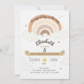 Waterverf Rainbow Clauds Birthday Kaart (Voorkant)