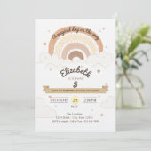 Waterverf Rainbow Clauds Birthday Kaart (Staand voorkant)