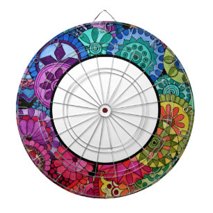 Waterverf Rainbow Colors Mandala Dartbord