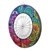 Waterverf Rainbow Colors Mandala Dartbord (Voorkant Rechts)