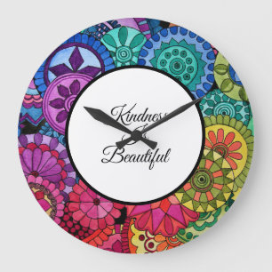 Waterverf Rainbow Colors Mandala Grote Klok