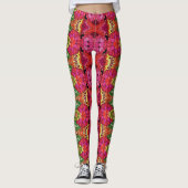 Waterverf Rainbow Colors Mandala Leggings (Voorkant)