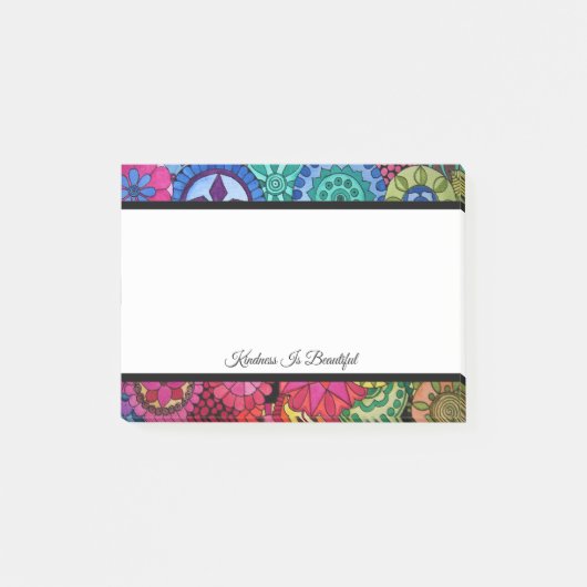 Waterverf Rainbow Colors Mandala Post-it® Notes (Voorkant)