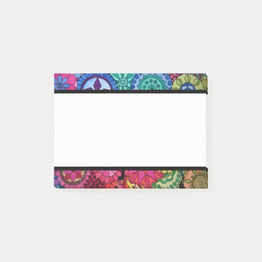 Waterverf Rainbow Colors Mandala Post-it® Notes (Voorkant)