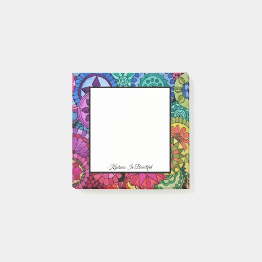 Waterverf Rainbow Colors Mandala Post-it® Notes (Voorkant)