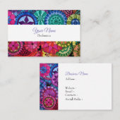 Waterverf Rainbow Colors Mandala Visitekaartje (Voorkant / Achterkant)