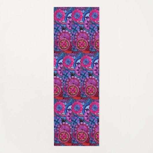 Waterverf Rainbow Colors Mandala Yogamat (Voorkant)