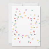 Waterverf Rainbow Confetti Birthday TWO Art Party Kaart (Achterkant)