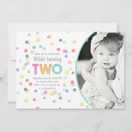 Waterverf Rainbow Confetti Verjaardag TWEE Kunstfe Kaart
