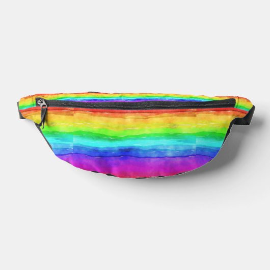 Waterverf Rainbow Design Fanny Pack Bag Heuptasje (Liggend)