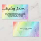 Waterverf Rainbow Display Douche Inzetstuk Kaart Visitekaartje (Voorkant / Achterkant)