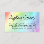 Waterverf Rainbow Display Douche Inzetstuk Kaart Visitekaartje (Voorkant)