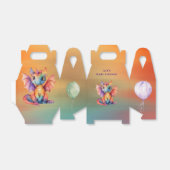 Waterverf Rainbow Dragon Baby shower Bedankdoosjes (Uitgevouwen)