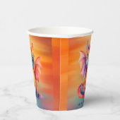 Waterverf Rainbow Dragon Baby shower Papieren Bekers (Rechts)