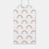 Waterverf Rainbow en Clouds Baptism Christening Cadeaulabel (Achterkant)