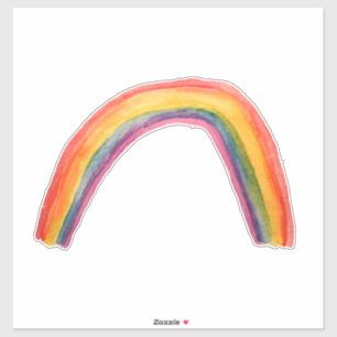 Waterverf Rainbow Fun Colorful Whimsical Sticker