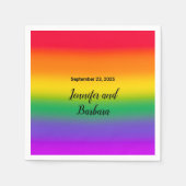 Waterverf Rainbow Gay Pride Diner Servet (Voorkant)