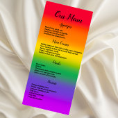 Waterverf Rainbow Gay Pride Menu