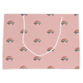 Waterverf Rainbow Gift Bag Groot Cadeauzakje