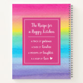 Waterverf Rainbow Girls Kinder Cookbook Recipe Notitieboek (Achterkant)