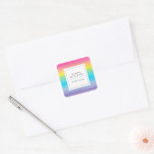 Waterverf Rainbow Gradient Product Business Vierkante Sticker (Envelop)