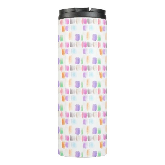 Waterverf Rainbow Hand Painted Strokes Party Thermosbeker (Achterkant)