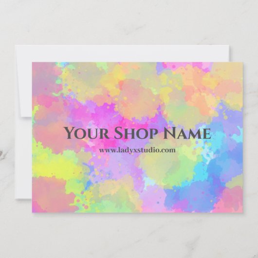 Waterverf Rainbow Hartelijk dank Kaart (Achterkant)