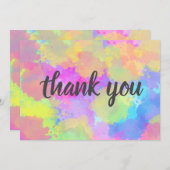 Waterverf Rainbow Hartelijk dank Kaart (Voorkant / Achterkant)
