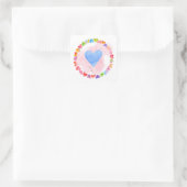 Waterverf Rainbow Heart Sticker (Tas)