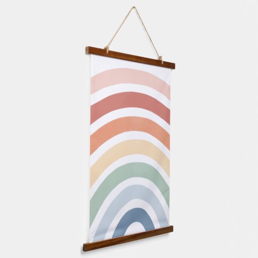 Waterverf Rainbow Kinder Room Hangend Wandkleed (Gebogen)