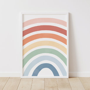 Waterverf Rainbow Kinder Room Poster