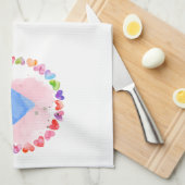 Waterverf Rainbow Kitchen Towel Theedoek (Quarter Fold)