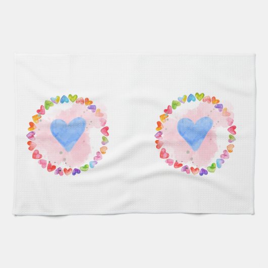 Waterverf Rainbow Kitchen Towel Theedoek (Horizontaal)
