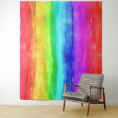 Waterverf Rainbow LGBT Pride Banner Tapestry Wandkleed (In situ)