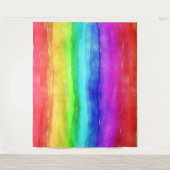 Waterverf Rainbow LGBT Pride Banner Tapestry Wandkleed (Voorkant)