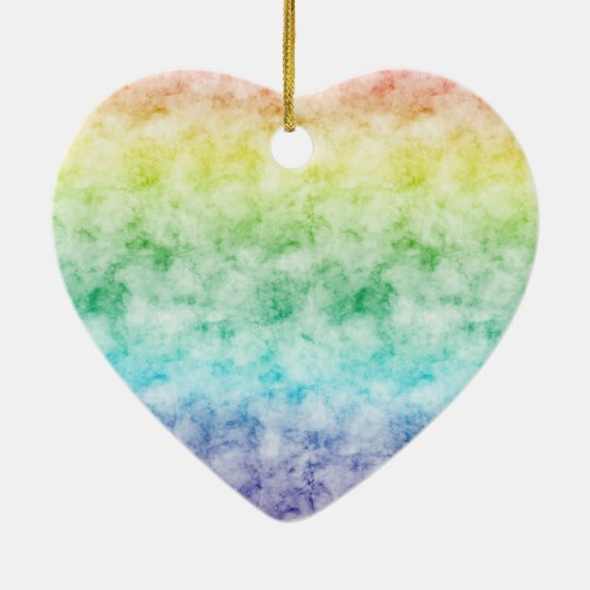 Waterverf Rainbow Love Dream Hope Persoonlijk Keramisch Ornament (Achterkant)