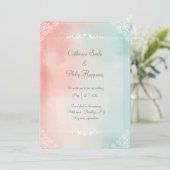 Waterverf Rainbow minimalist Weddenschap Kaart (Staand voorkant)
