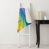 Waterverf Rainbow Modern Custom Sherpa Deken (In situ)