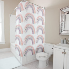 Waterverf Rainbow Muted Colors Boho Chic Douchegordijn
