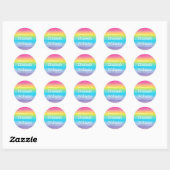 Waterverf Rainbow-naam Etiket stickers (Vel)
