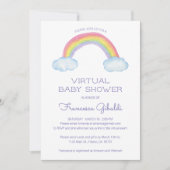 Waterverf Rainbow Online Virtual Baby shower Kaart (Voorkant)
