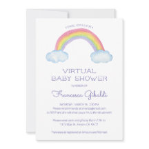 Waterverf Rainbow Online Virtual Baby shower