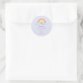 Waterverf Rainbow Party Dank je wel Ronde Sticker (Tas)