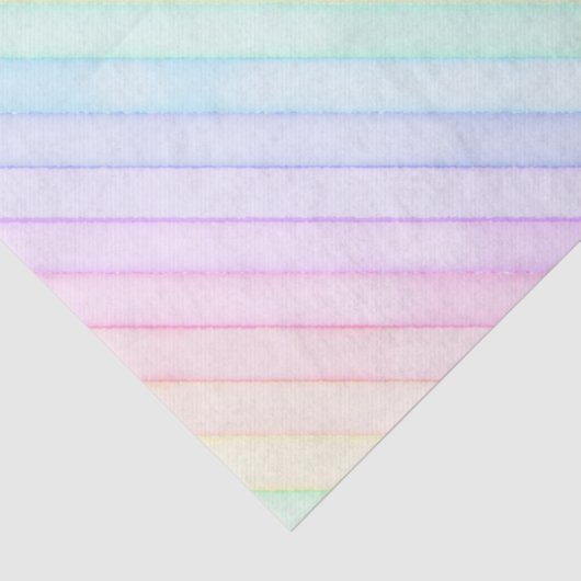 Waterverf Rainbow Pastel Stripe Gift Tissue Tissuepapier (Detail)