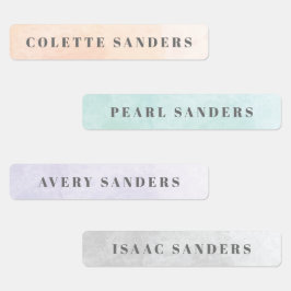 Waterverf Rainbow Pastel Waterdicht Naam Labels