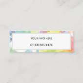 Waterverf Rainbow Pattern Social Media Mini Visitekaartje (Achterkant)