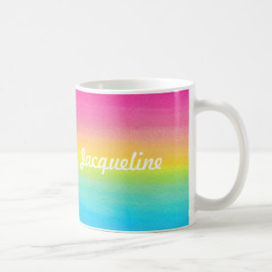 Waterverf Rainbow Personalized Mug Koffiemok