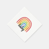 Waterverf Rainbow Personalized Party Napkins Servet (Hoek)