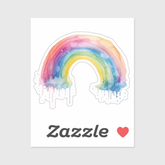 Waterverf Rainbow Sticker (Vel)