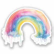 Waterverf Rainbow Sticker